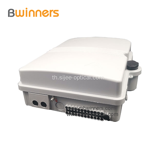 Fttx ในร่มกลางแจ้ง Plc Ip65 กันน้ำ 16 ไฟเบอร์ Ftth พลาสติกไฟเบอร์ออปติกกล่องกระจายขั้ว