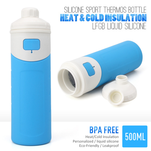 Cold insulate silicone water bottles | Thermal flask