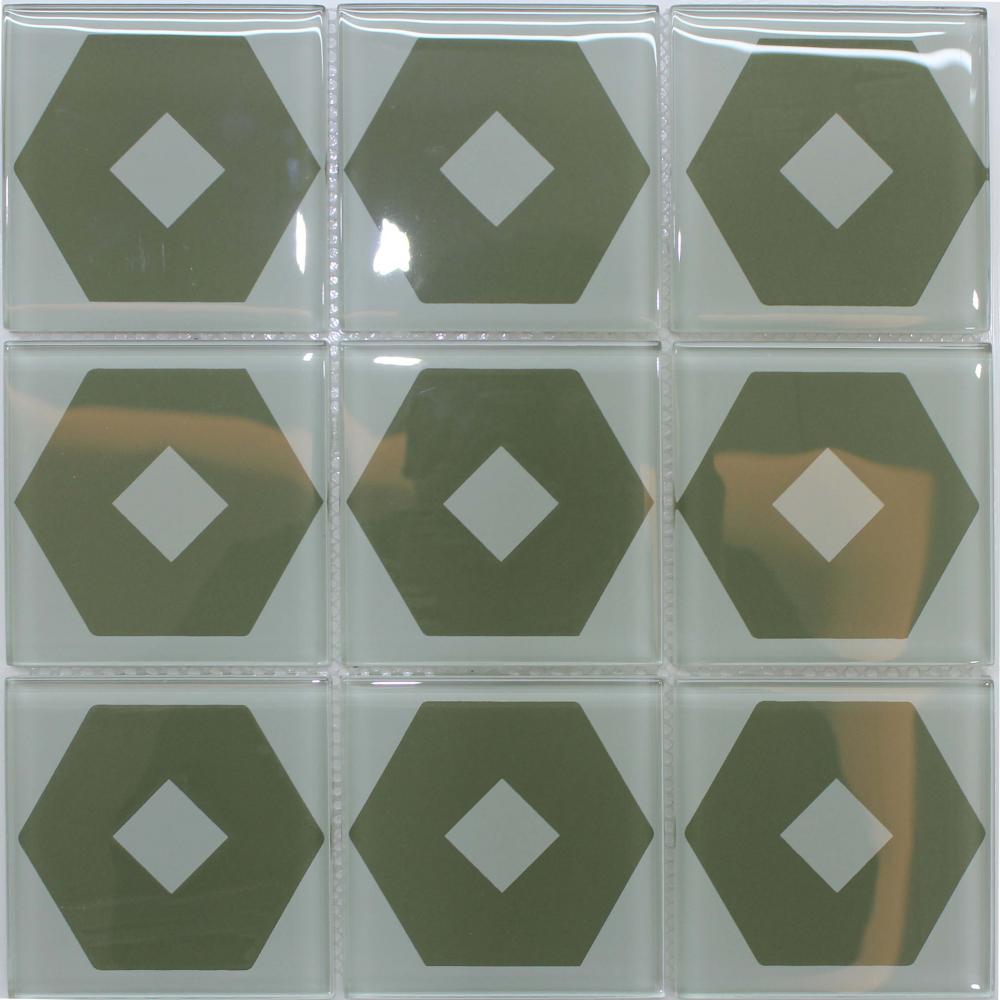 95x95mm فسيفساء زجاج كريستال