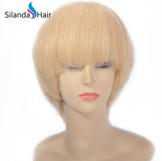 Remy Straight Brazilian Human Hair #613 Blonde Lace Frontal Wigs