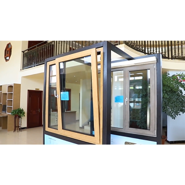 Aluminum Clad Wood Soundproof Windows with Double Glazed Glass - Tilt & Turn Aluminum Doors and Windows