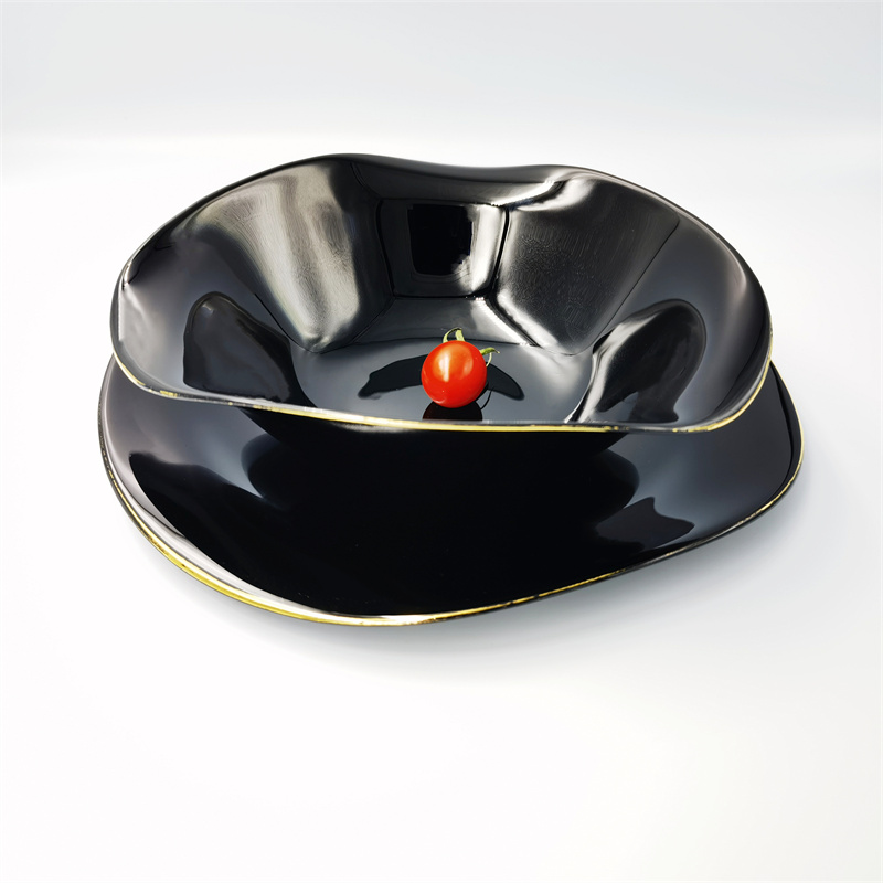 irregular glass dinner plates