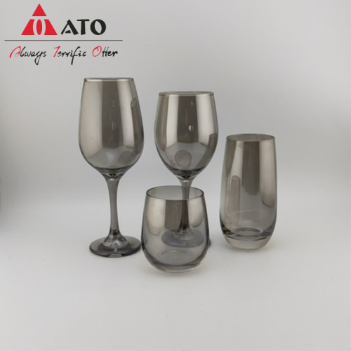 Set di vetro di vino senza gambo ato