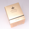 custom suare candle cream box with gold paper