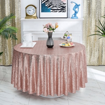 Modern Style Scenic Circular Machine Embroidery Table Cloth for Christmas Party in Shaoxing Textile