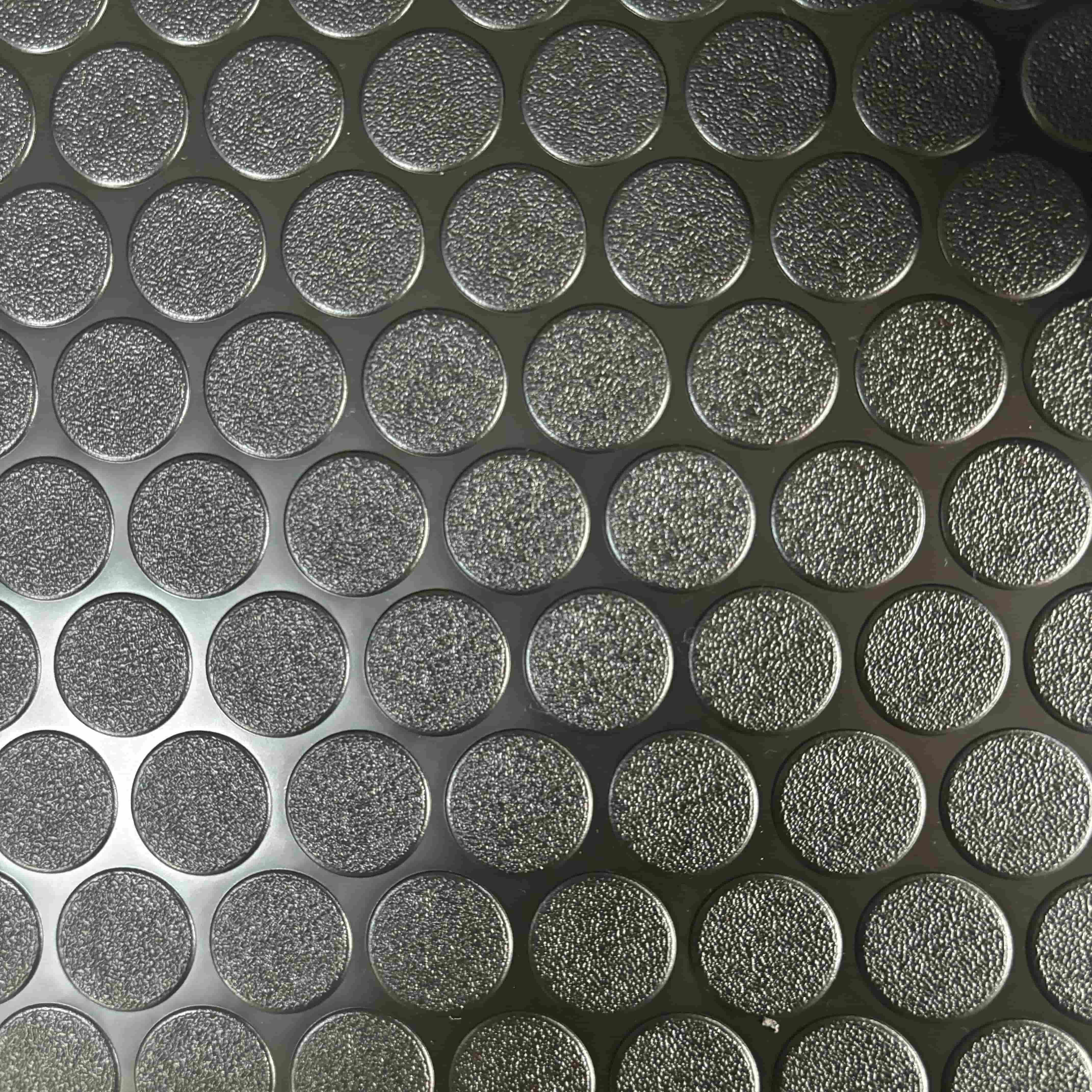 Padrão de moeda piso de vinil para uso industrial