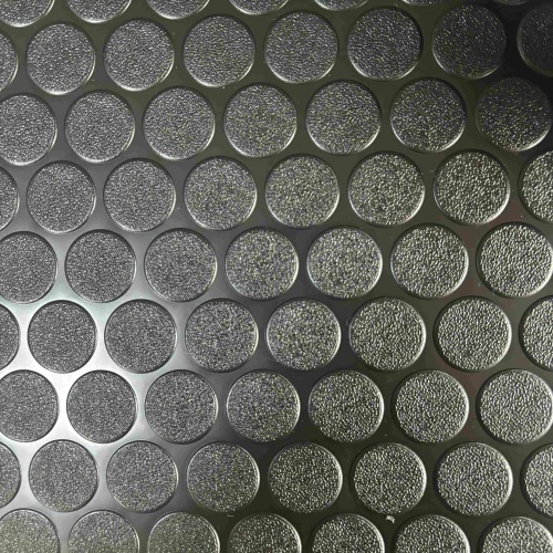 Piso de vinilo de patrón de monedas para uso industrial