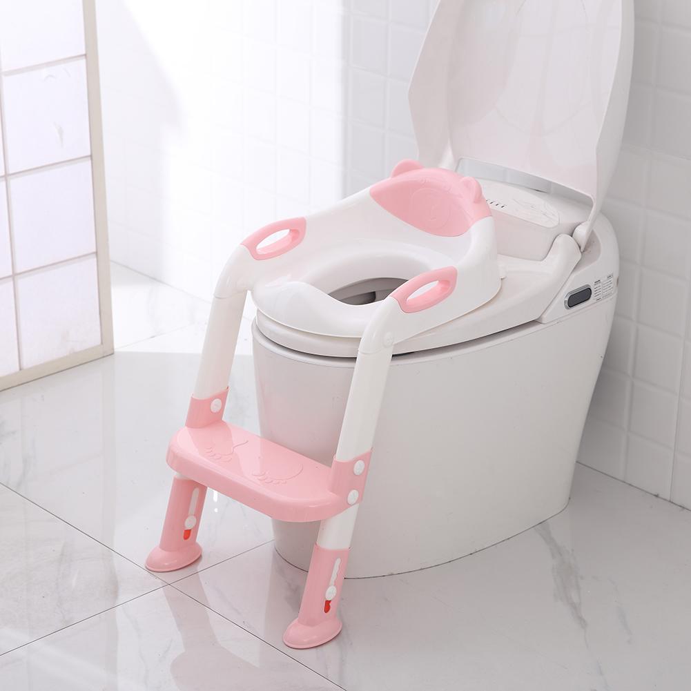 Comfortable Baby Potty Training Seats Infant Kids Toilet Folding Seat With Adjustable Ladder Environmental PP Fit For 1-7Y Kids