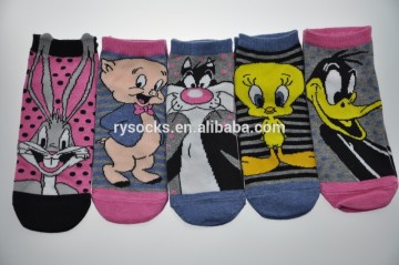 Girls comic ankle socks. 5 - Pack. 3D Bow