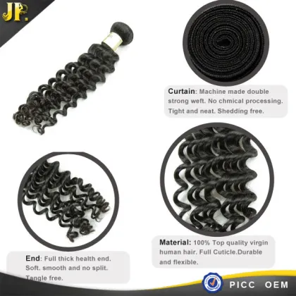 Tangle Free Unprocessed Deep Wave Virgin Human Hair Kuala Lumpur Hair