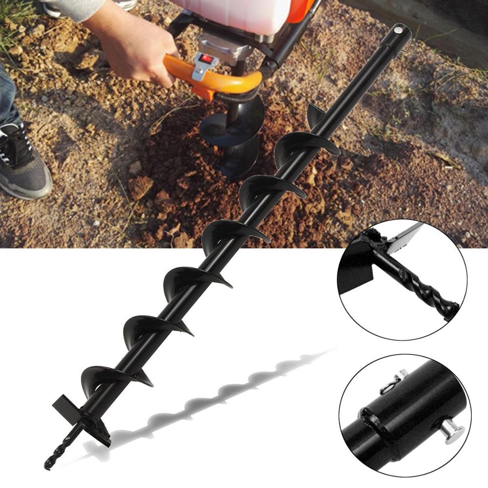 80mm * 800mm Earth Drill Auger Drill Bit Fence Borer For Earth Petrol Post Hole Digger Power Tool Accessories