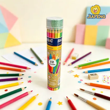 Round Tube Pencil Case for 24 Colored Pencils