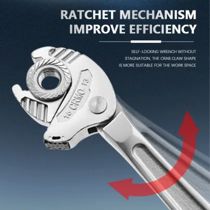 Crab Claw Automatic Lock Wrench for Precision Tasks
