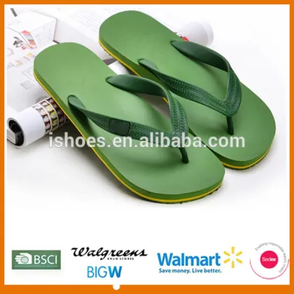 Fashion latest design cheap men flip flops in green discount sale