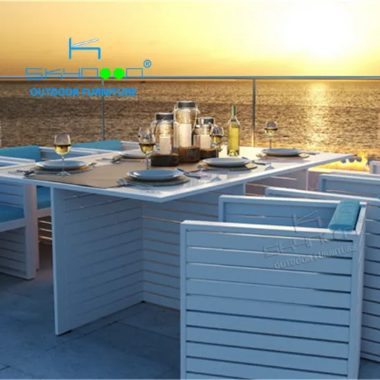 Wholesale Space-Saving Cube Garden Table and Chair Set - 6 Seater Outdoor Dining Set (31025)
