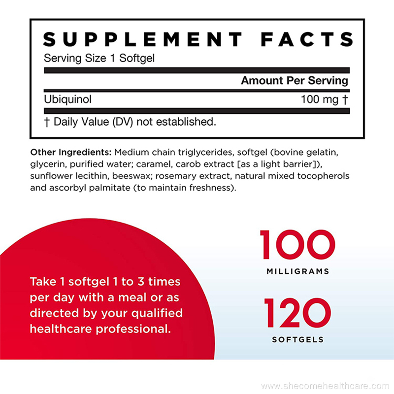 coq10 Supplement Oral Gum Health Support CoQ10 Softgels