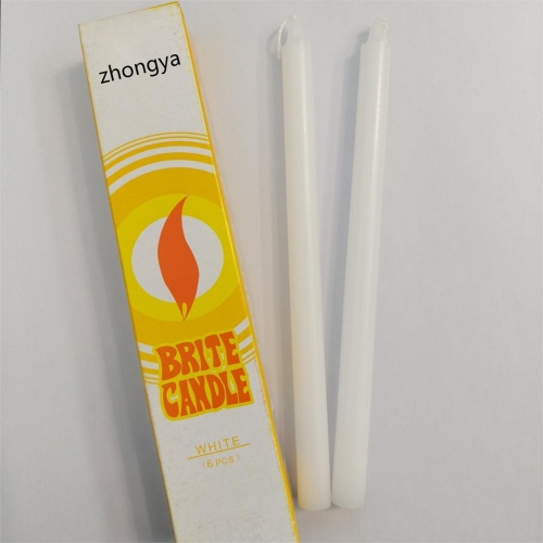 Box paraffin wax church white stick candle bougie