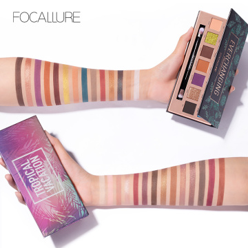 Focallure 14 Color Eyeshadow Palette with makeup brush Powder Professional Make up Pallete Product Cosmetics Makeup brush