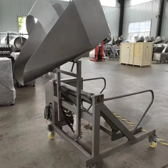 Electric Trolley Lifter for Meat Hopper and Bin Lifting in Industry