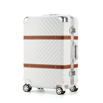 Fashionable suitcase 360 degree wheel  aluminum frame travel luggage