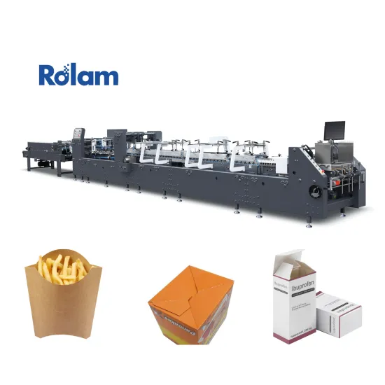 Automatic 1100mm Straight Line Boxes Folding and Gluing Machine with Plasma Treatment Option