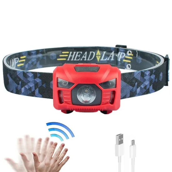 USB Rechargeable Sensor Motion Headlamp for Camping