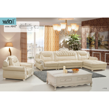 Luxury European Style Leather Living Room Sofa