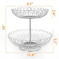 Metal Wire 2-Tier Stainless Steel Fruit Storage Basket