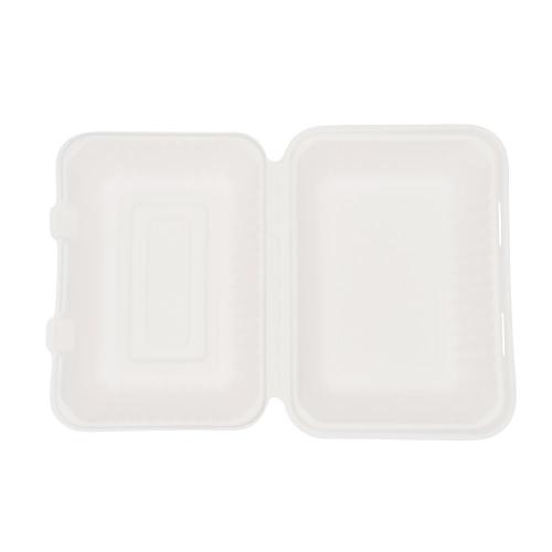 Biodegradable Food Container Eco-friendly compostable disposable paper lunch box Supplier