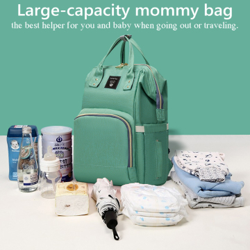 Mommy Bag Portable Baby Snack Diaper Bag Large Capacity Mom Backpack Handbag Waterproof Multifunction Fashion Nappy Bag