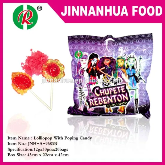 sunflower lollipop with popping candy