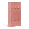 2 Tier Standard Metal Lockers 6 Door