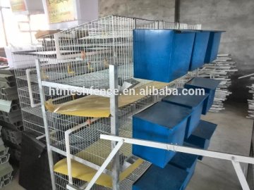 Haotian Factory Mother and Baby Galvanized Rabbit Cage/3 Layers 4 Doors Commerical Rabbit Cage