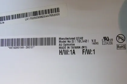 Au Optronics B170uw01 V.0  Laptop Lcd Panel With 1920 * 1200 Resolution