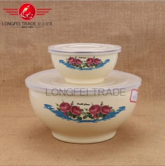 16/22/26cm Enamel Footed Serving Bowl Set/Ice Bowl