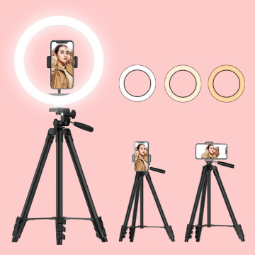 10 '' Luz de anillo con 53 '' extensible de trípode