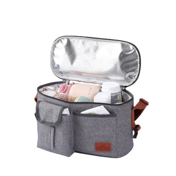 Waterproof Multi-Functional Diaper Bag with Shoulder Cooler and Stroller Organizer