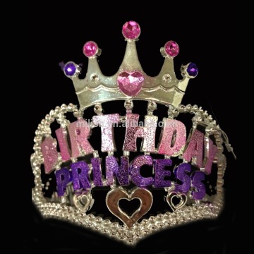 HEN-0046 wholesale Bride To Be Badge Hen Night Party plastic pink tiara crown