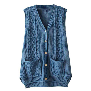 Women's Sweater Vest Button Down