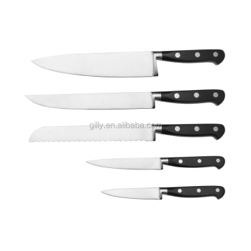 Stainless Steel Chef Knife Set with Magnetic Wooden Stand - Wholesale Customer Favorite
