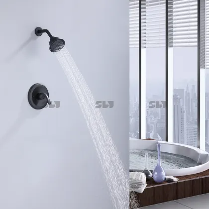 UPC Certified Silver Bathroom Shower Mixer and Rain Shower Set