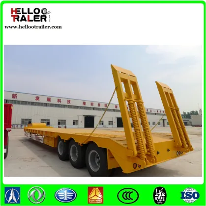 3 axle utility lowbed trailer lowboy semi trailer