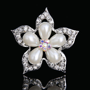 Fashion star design crystal pearl vintage wedding brooch pin for ladies, various of designs