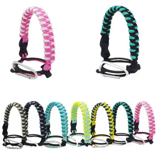 Y35 Multicolor Aquaflask Paracord Rope Carrier Strap Holder with Carabiner - Affordable Tumbler Accessory