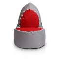 sac pouf enfant en forme de requin en noir