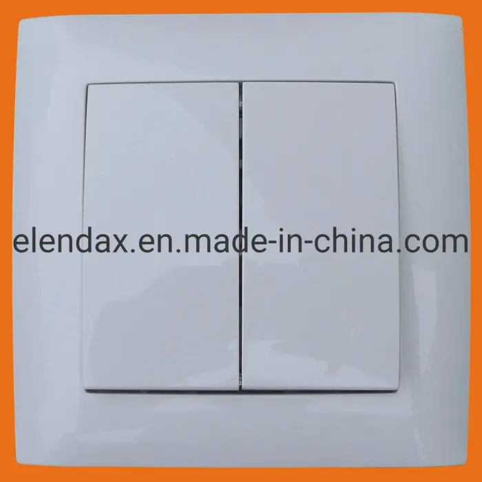 مفتاح الجدار الكهربائي المزدوج مع ضوء LED (F9102)