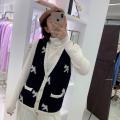 V-neck wool vest sleeveless vest knitted outerwear jacket