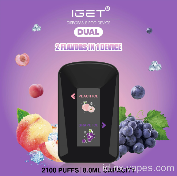 Iget dual 2100 puff berkualitas baik