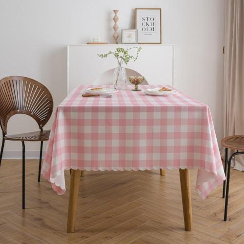 Anti Wrinkle Waterproof Buffalo Plaid Tablecloth