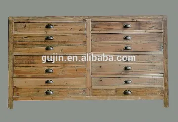 Reclaimed Wood Multi-Drawer Chest of Drawers